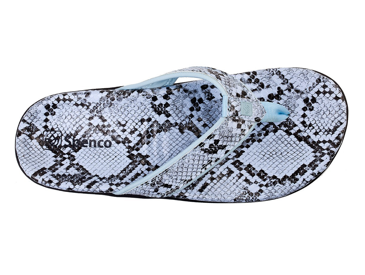 Spenco Yumi Nuevo Snake Women's Orthotic Thong Sandal - Light Blue - Swatch