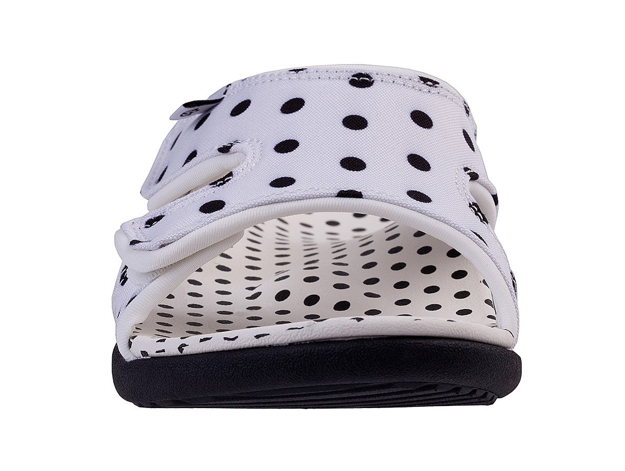 Spenco Kholo Polka Dot Women's Orthotic Slide Sandal - White - Top