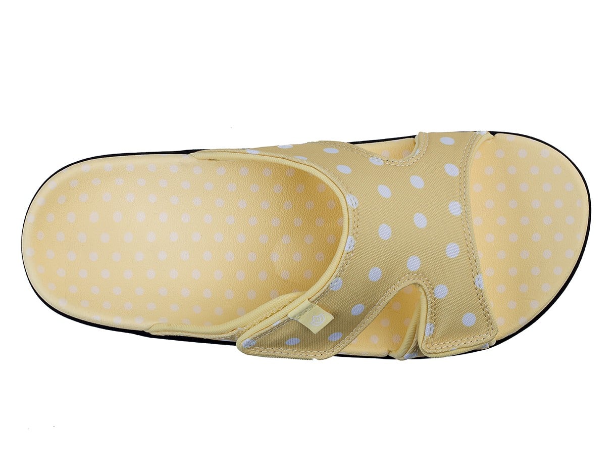 Spenco Kholo Polka Dot Women's Orthotic Slide Sandal - Yellow - Swatch