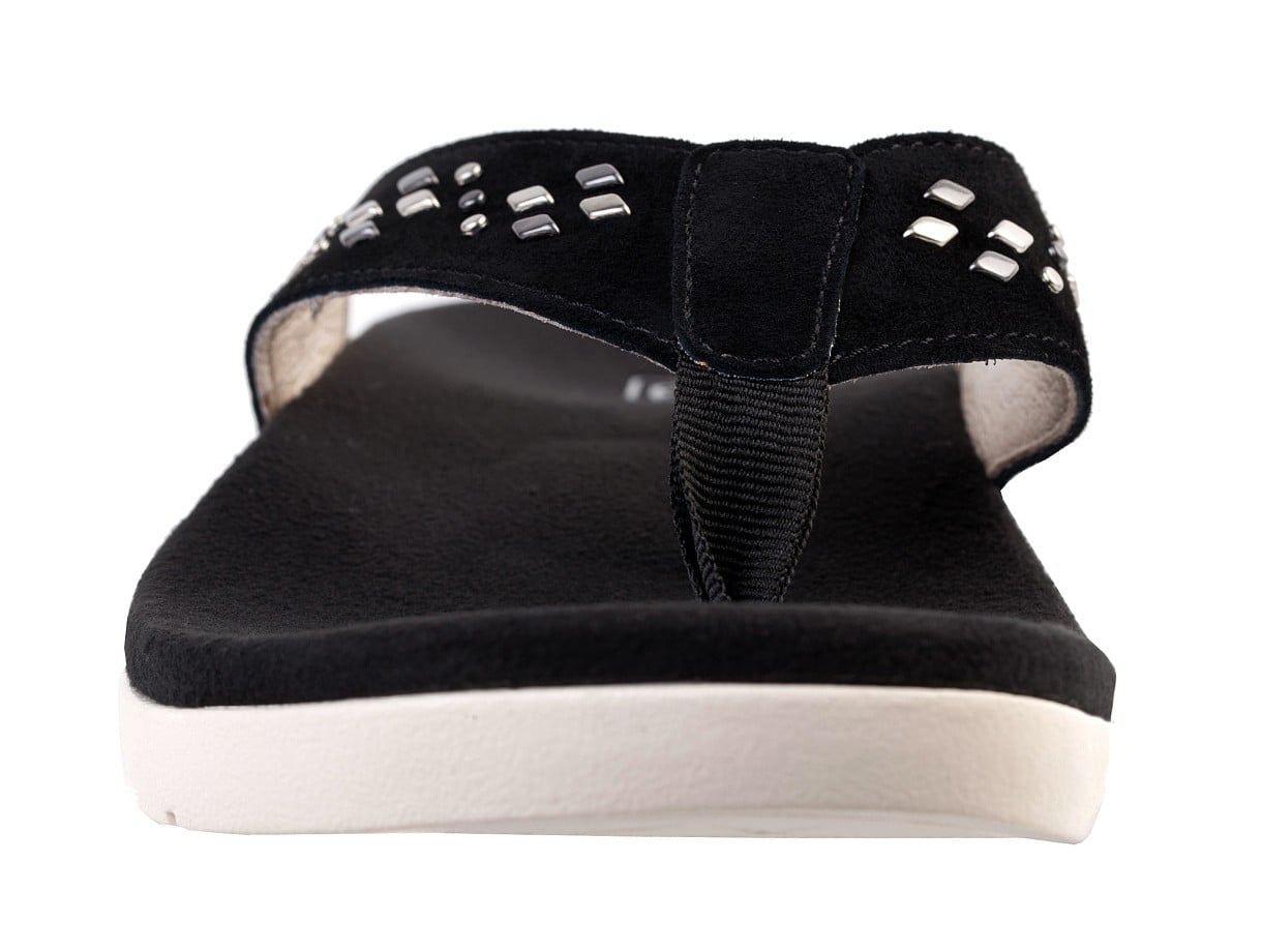 Spenco Laguna Stud Women's Orthotic Suede Sandal - Black - Top