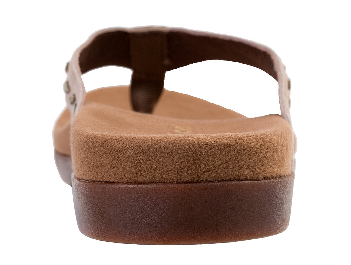 Spenco Laguna Stud Women's Orthotic Suede Sandal - Fossil - Side