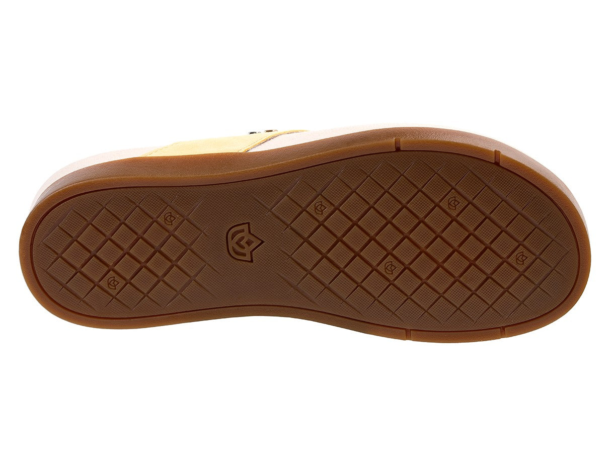 Spenco Laguna Stud Women's Orthotic Suede Sandal - Marigold - Side
