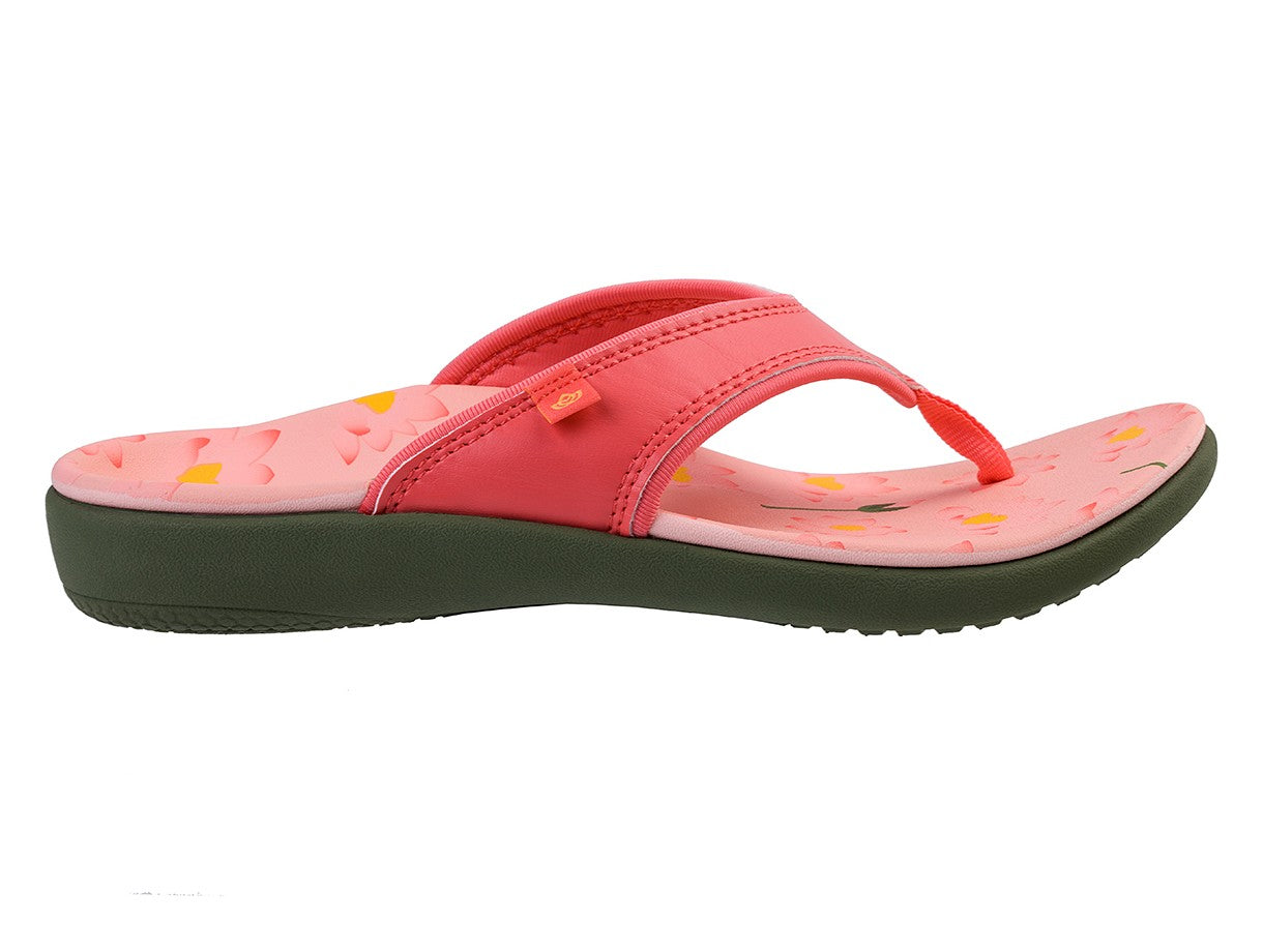 Spenco Yumi Blume Women's Orthotic Thong Sandal - Pink - Profile