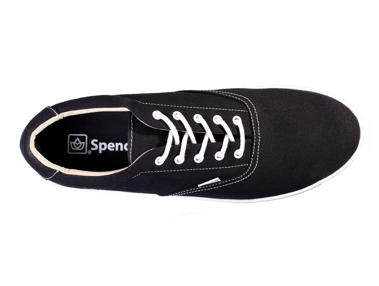 Spenco Pier Men's Supportive Sneaker - Black - Swatch