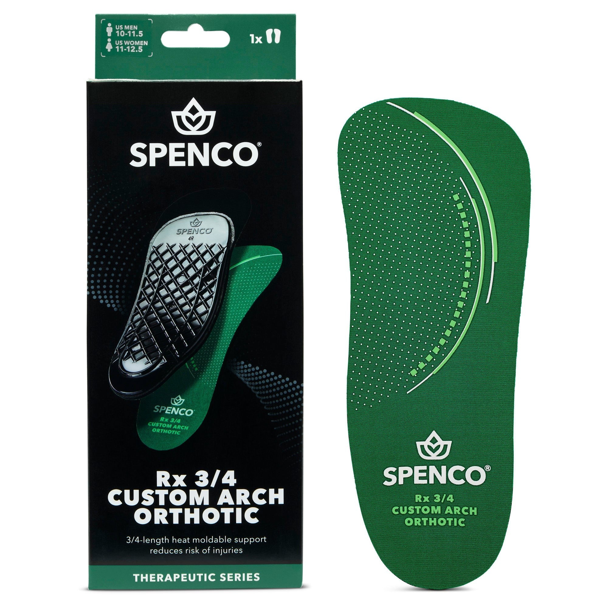 Spenco RX 3/4 Custom Arch Orthotic Insole - Lifestyle - Orthotic Insole Details - 1