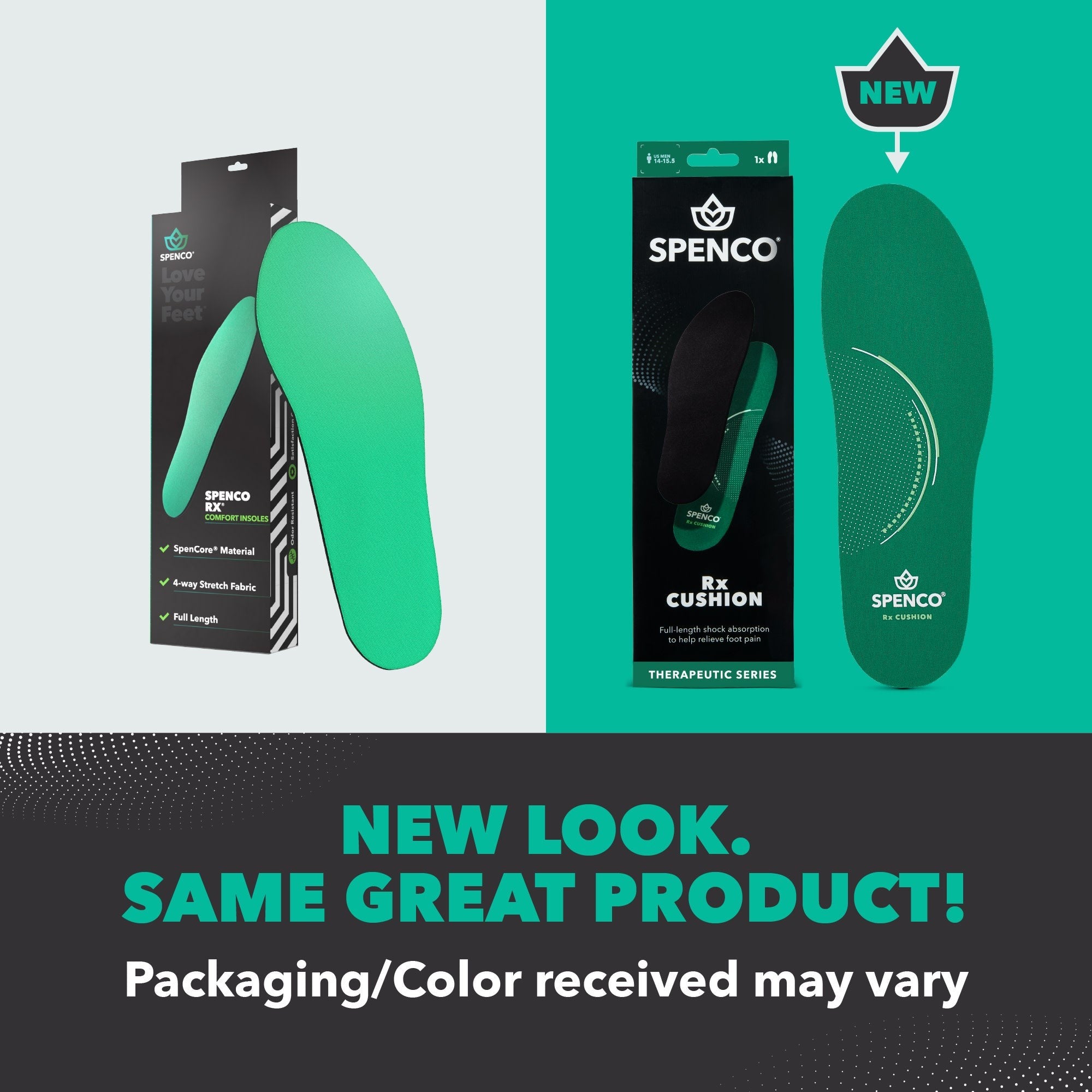 Spenco RX Cushion Insole Cushioned Orthotic Insole - Product View - 2