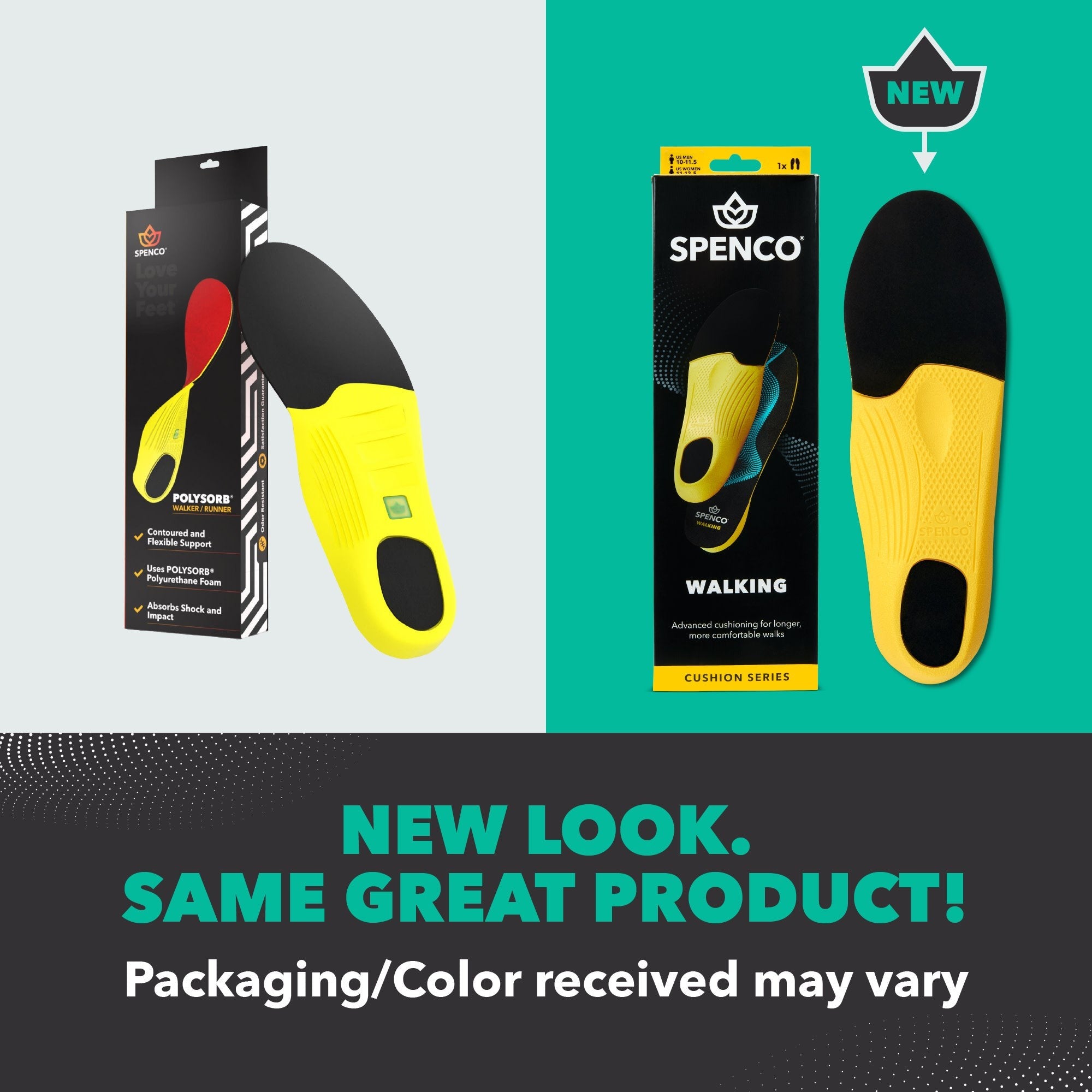 Spenco Walking Insole Footcare Support Insole with Polysorb Cushioning - Product View - 2