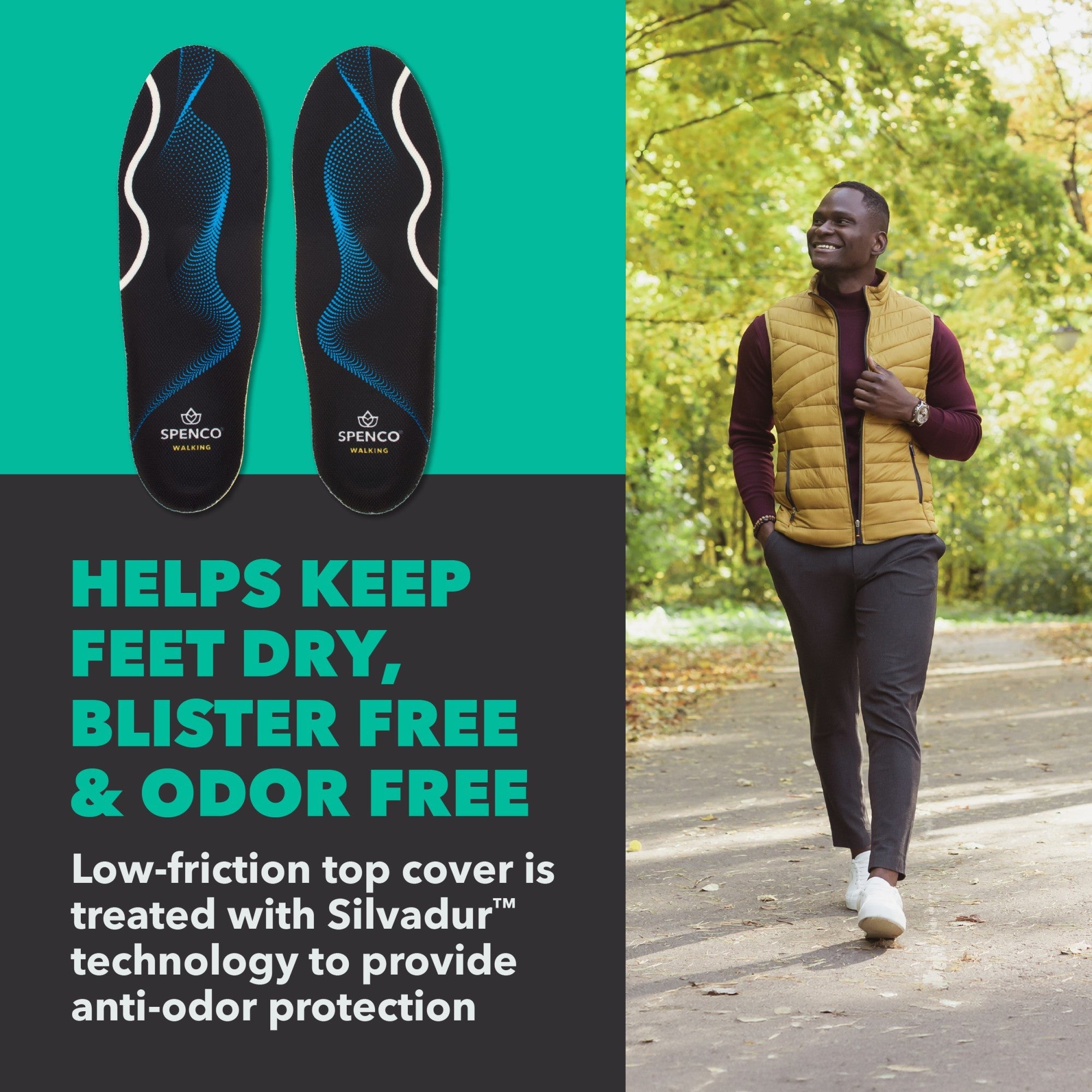 Spenco Walking Insole Footcare Support Insole with Polysorb Cushioning - Product View - 7