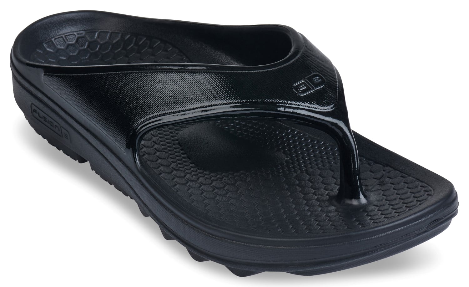 Spenco Fusion 2 Fade - Women's Recovery Sandal - Black - Profile