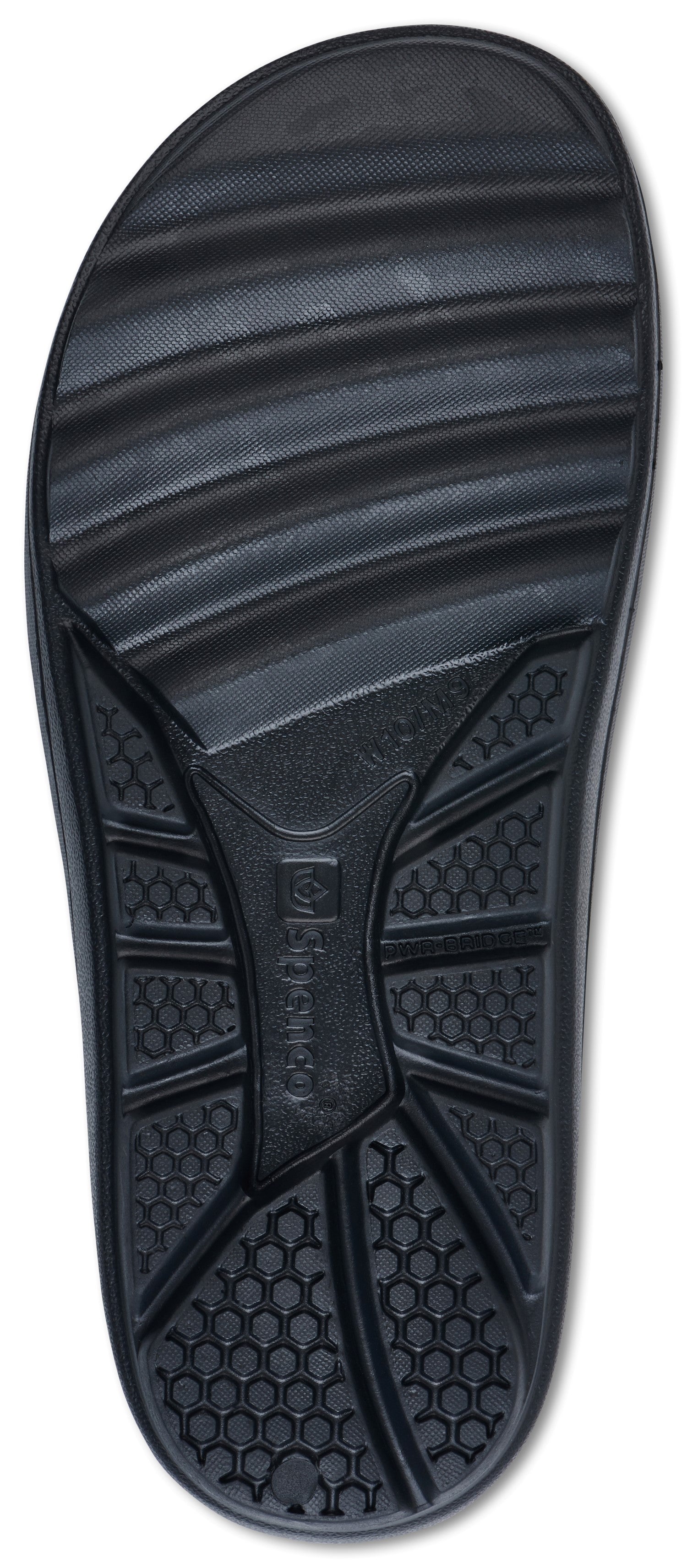 Spenco Fusion 2 Slide - Men's Recovery Sandal - Grey - Bottom