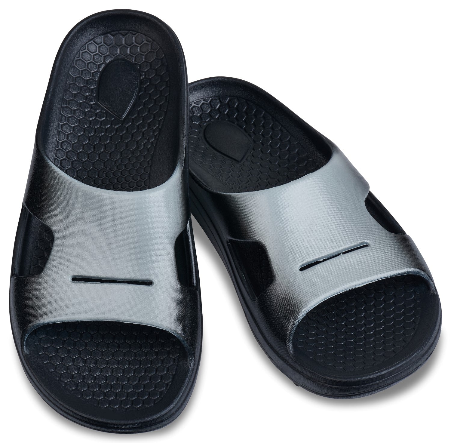 Spenco Fusion 2 Slide - Men's Recovery Sandal - Grey - Pair