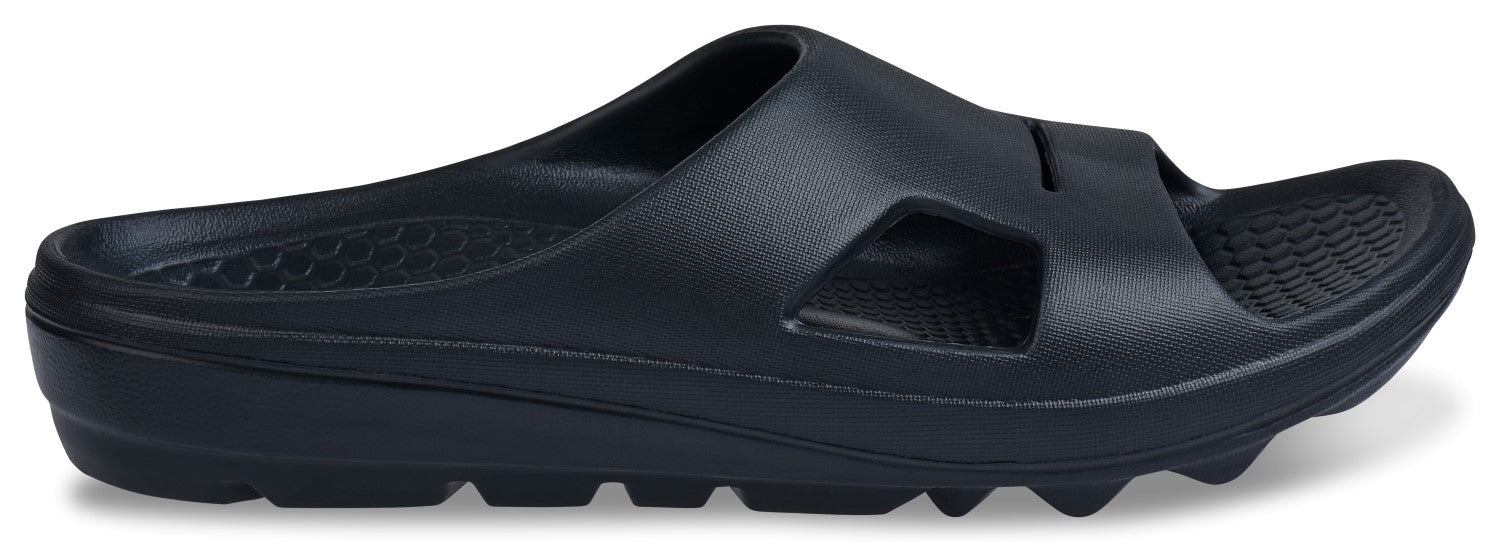 Spenco Fusion 2 Slide - Women's Recovery Sandal - Black - Side
