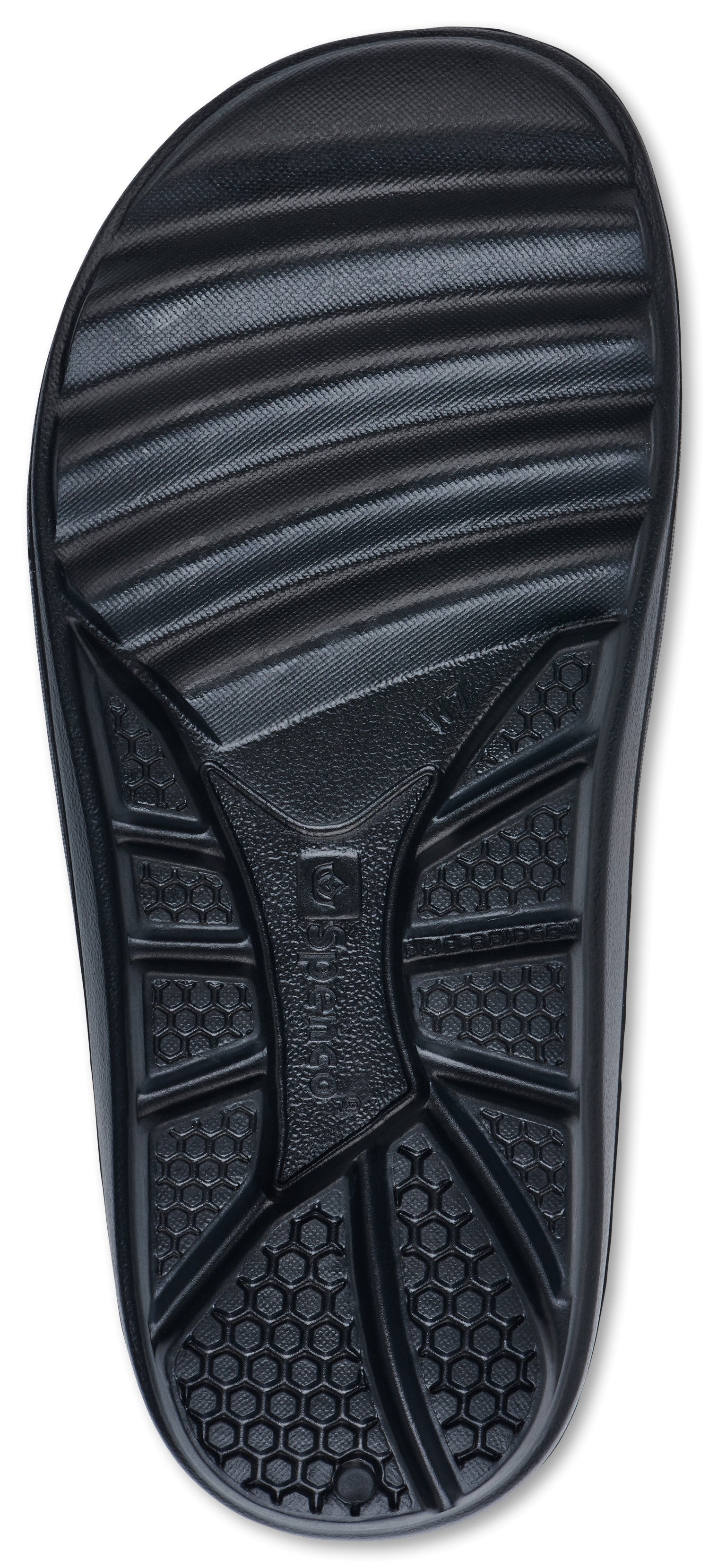 Spenco Fusion 2 Slide - Women's Recovery Sandal - Black-Fade - Bottom