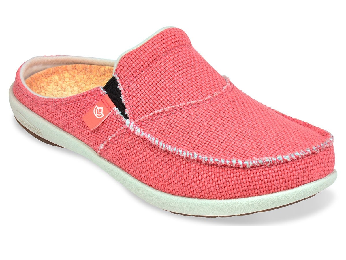 Spenco Siesta - Women's Slide - Canvas - Salmon - Profile main