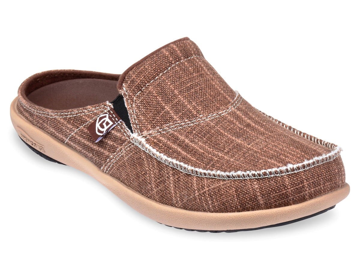 Spenco Siesta - Women's Slide - Canvas - Warm Brown - Profile 