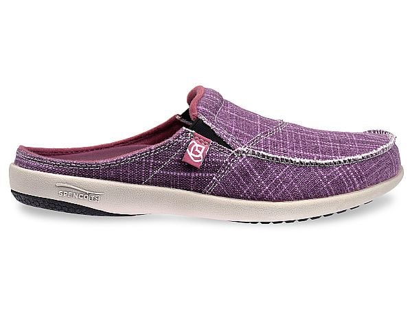 Spenco Siesta - Women's Slide - Canvas - Wine - Side
