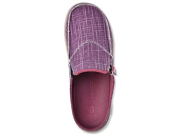 Spenco Siesta - Women's Slide - Canvas - Wine - Top