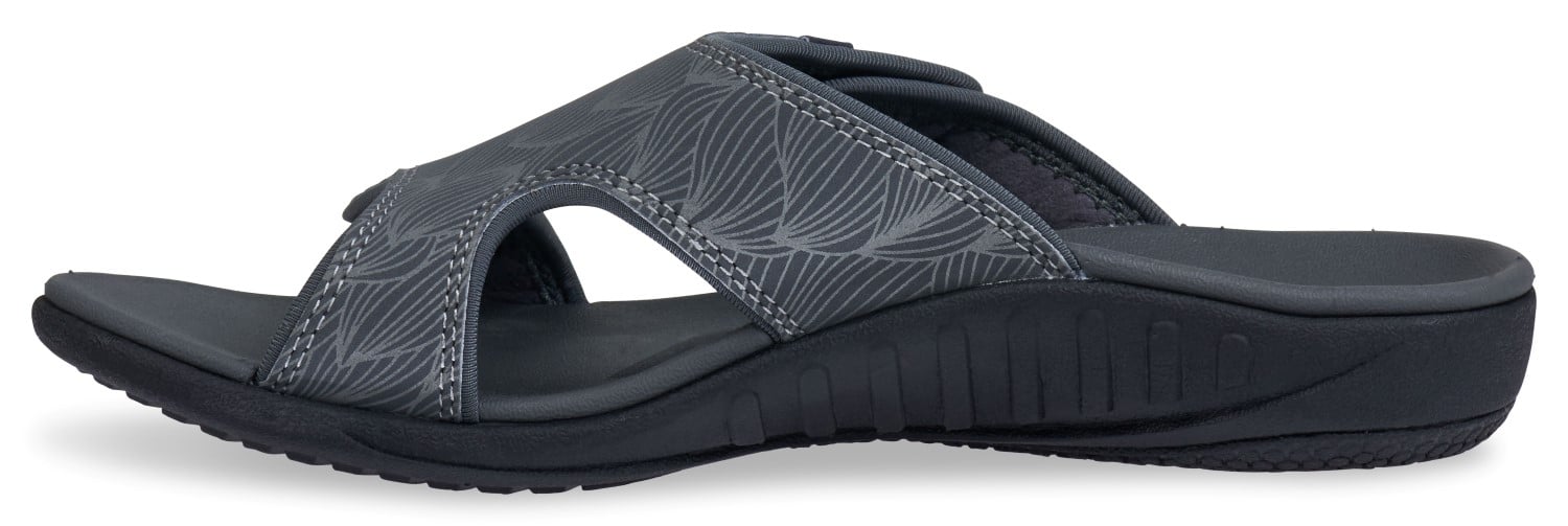 Spenco Wave Slide Women's Supportive Sandal - Black - In-Step