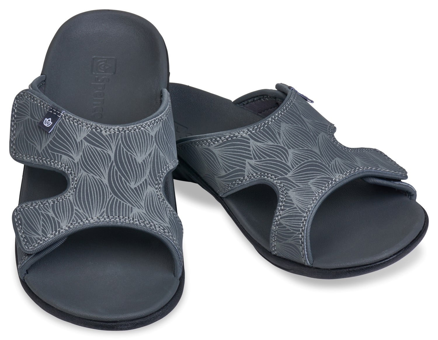 Spenco Wave Slide Women's Supportive Sandal - Black - Pair