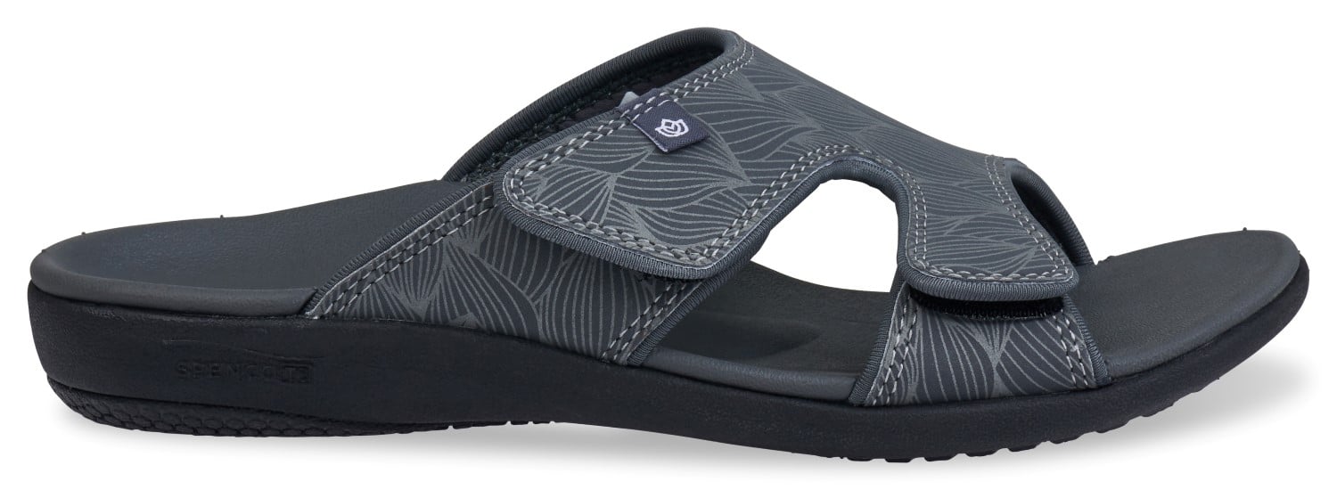 Spenco Wave Slide Women's Supportive Sandal - Black - Side