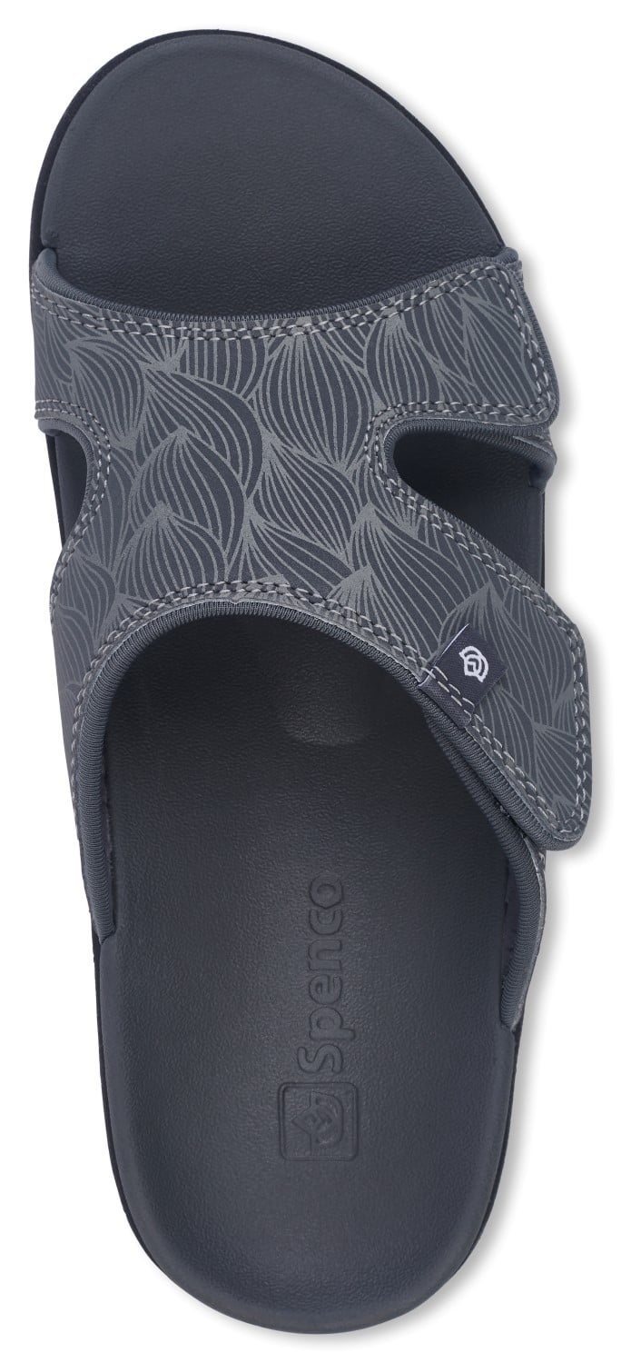 Spenco Wave Slide Women's Supportive Sandal - Black - Top