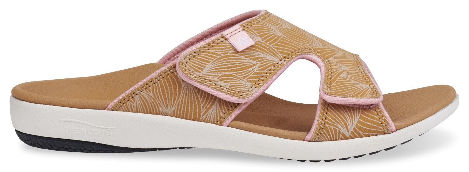 Spenco Wave Slide Women's Supportive Sandal - Tan - Side
