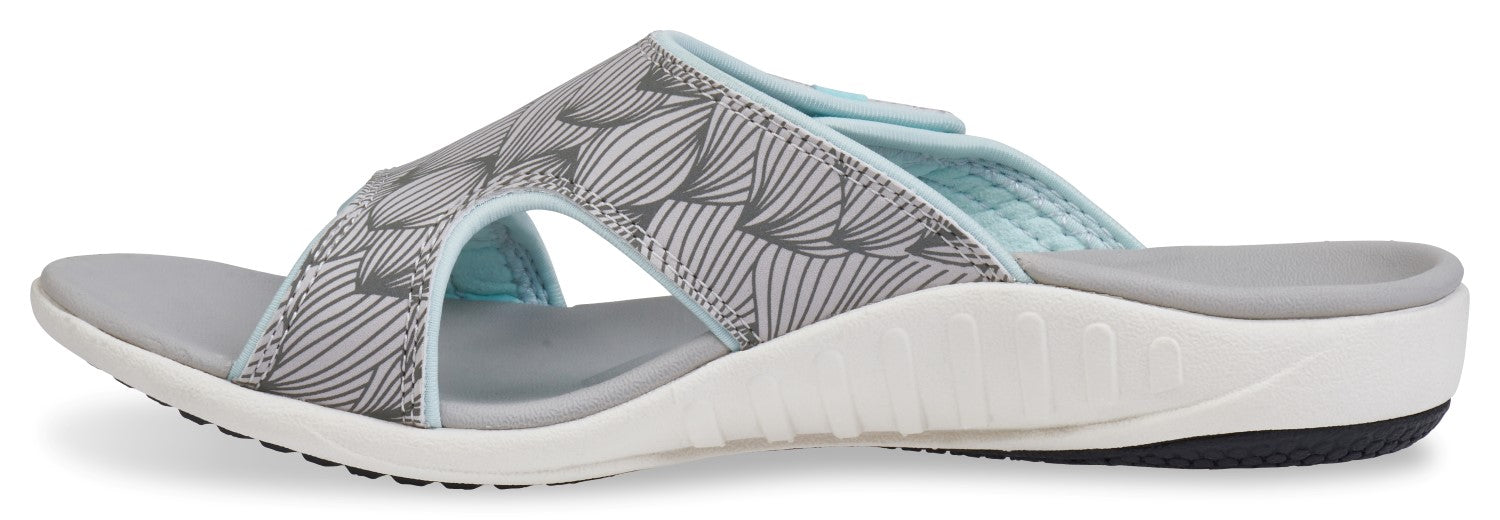 Spenco Wave Slide Women's Supportive Sandal - Grey - In-Step