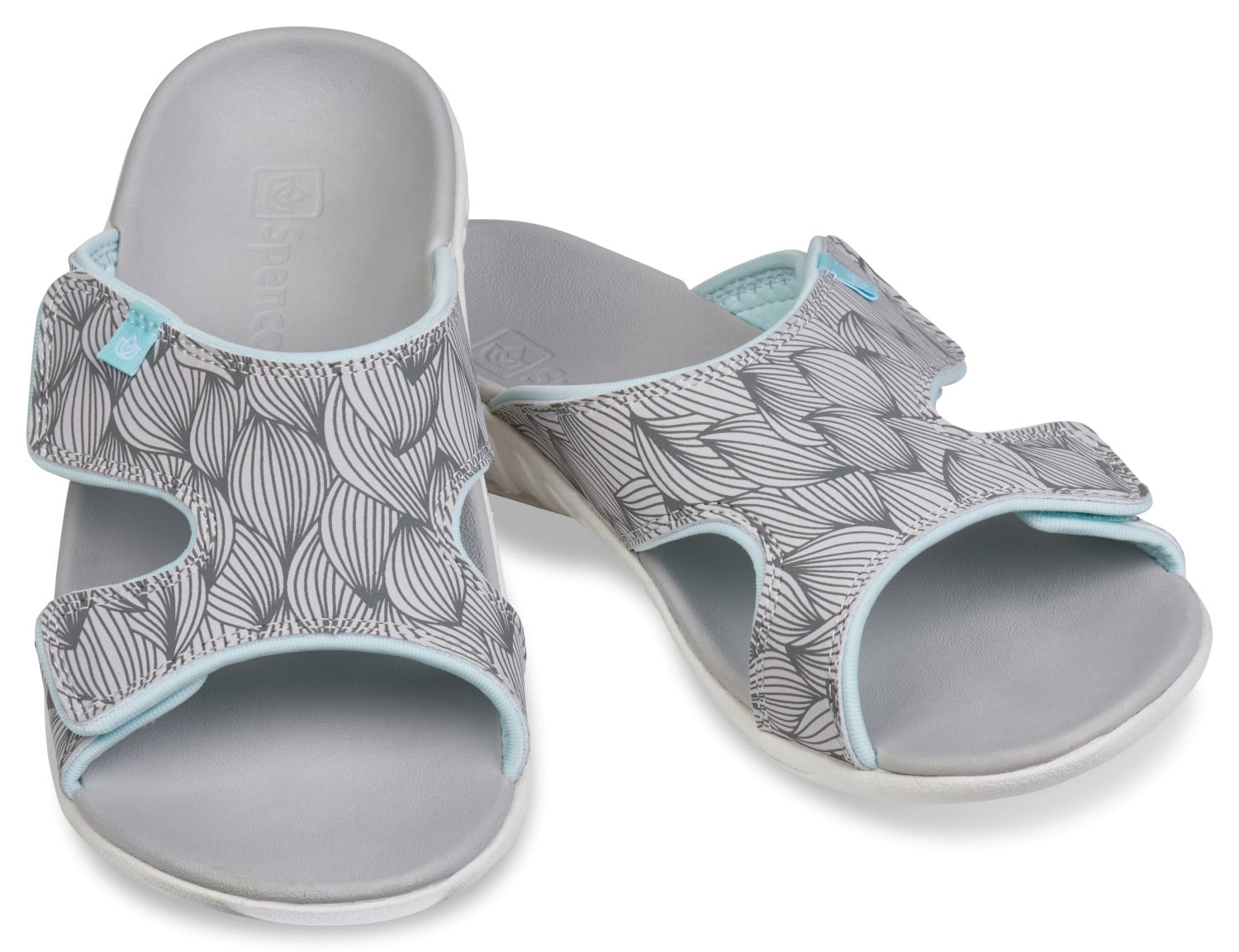 Spenco Wave Slide Women's Supportive Sandal - Grey - Pair