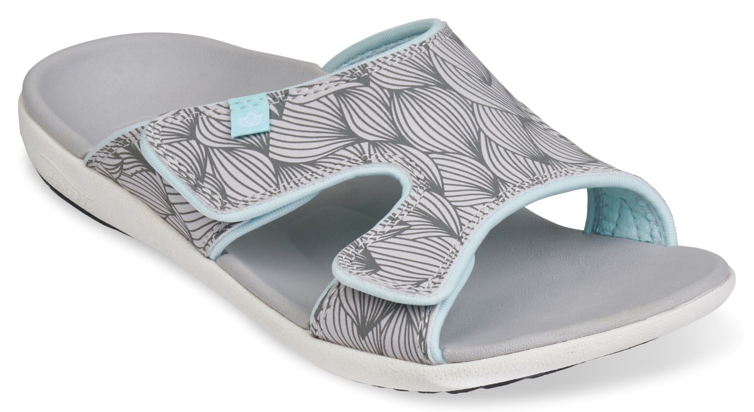 Spenco Wave Slide Women's Supportive Sandal - Grey - Profile main