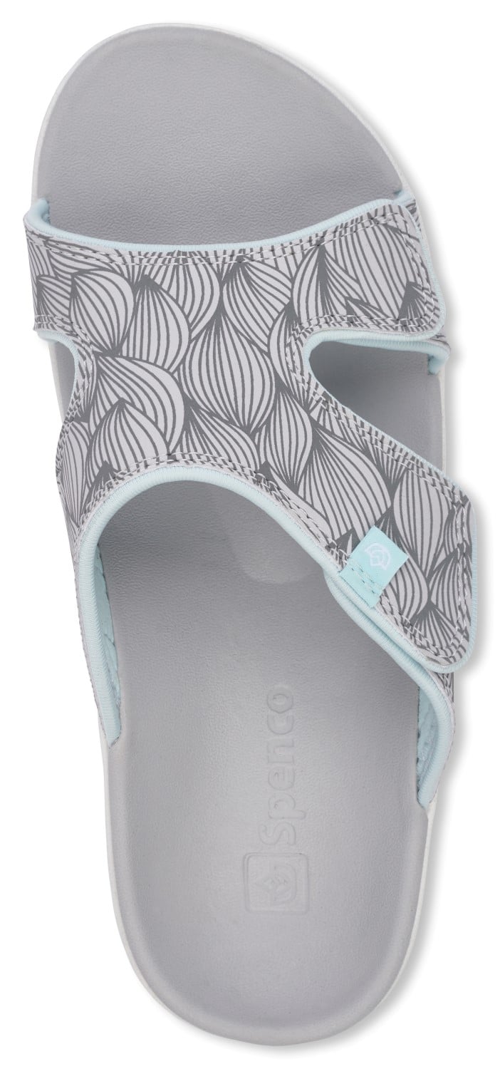 Spenco Wave Slide Women's Supportive Sandal - Grey - Top