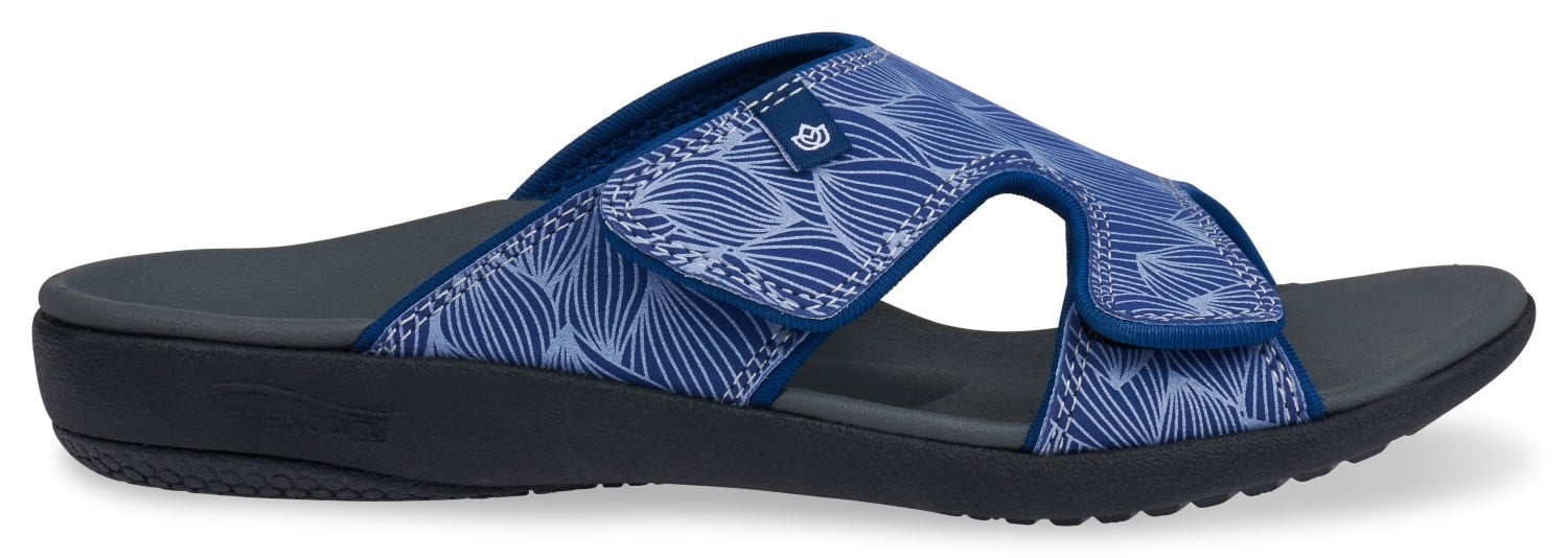 Spenco Wave Slide Women's Supportive Sandal - Navy - Side