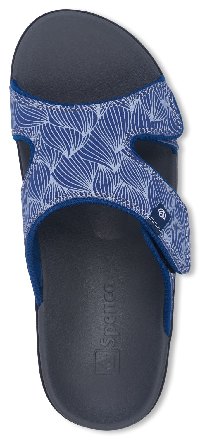 Spenco Wave Slide Women's Supportive Sandal - Navy - Top