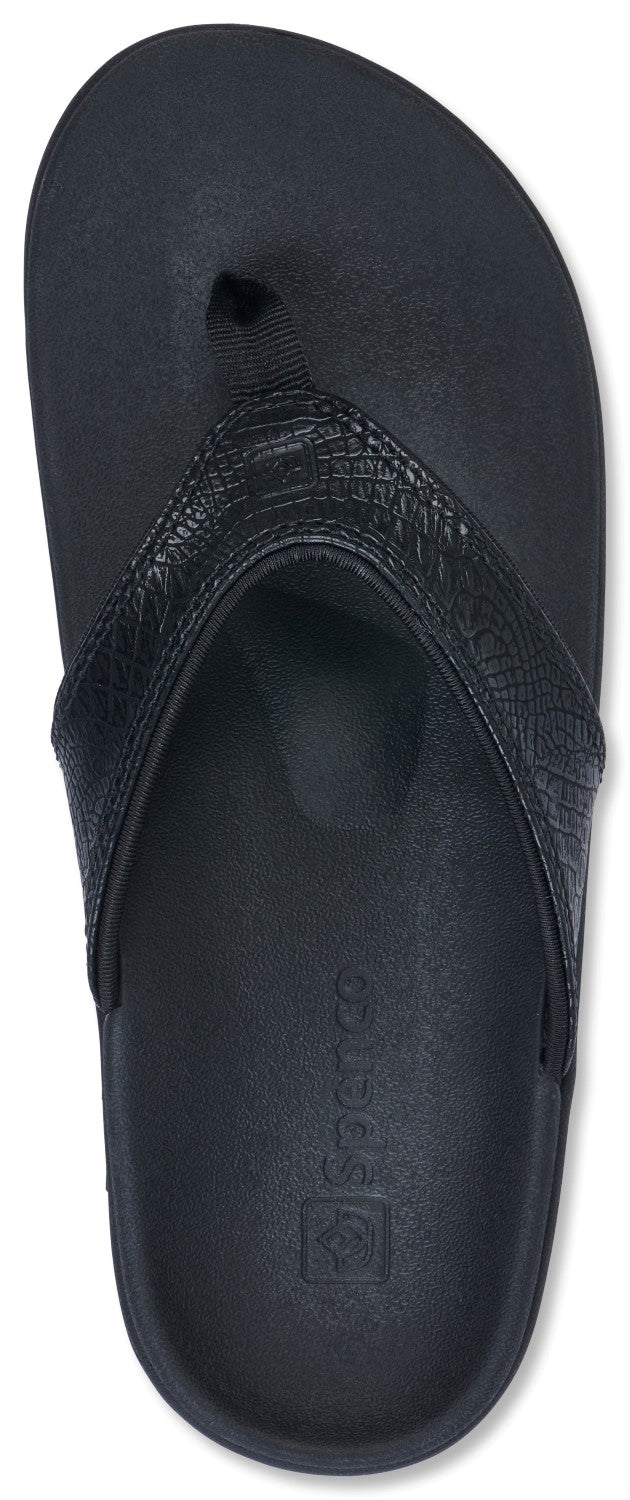 Spenco Yumi 2 Croco Women's Orthotic Sandal - Black - Top