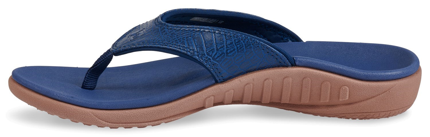 Spenco Yumi 2 Croco Women's Orthotic Sandal - Patriot Blue - In-Step