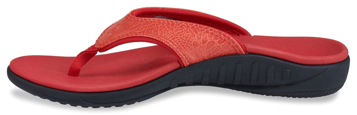 Spenco Yumi 2 Croco Women's Orthotic Sandal - Red - In-Step