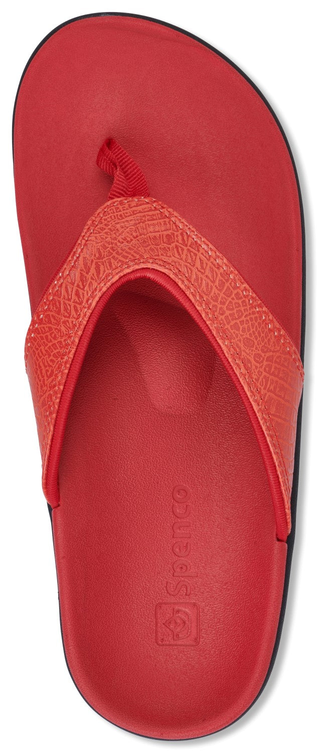 Spenco Yumi 2 Croco Women's Orthotic Sandal - Red - Top