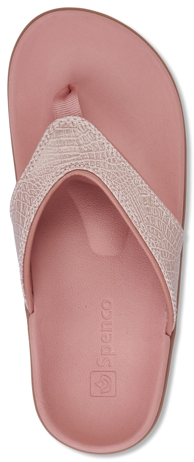 Spenco Yumi 2 Croco Women's Orthotic Sandal - Mauve - Top