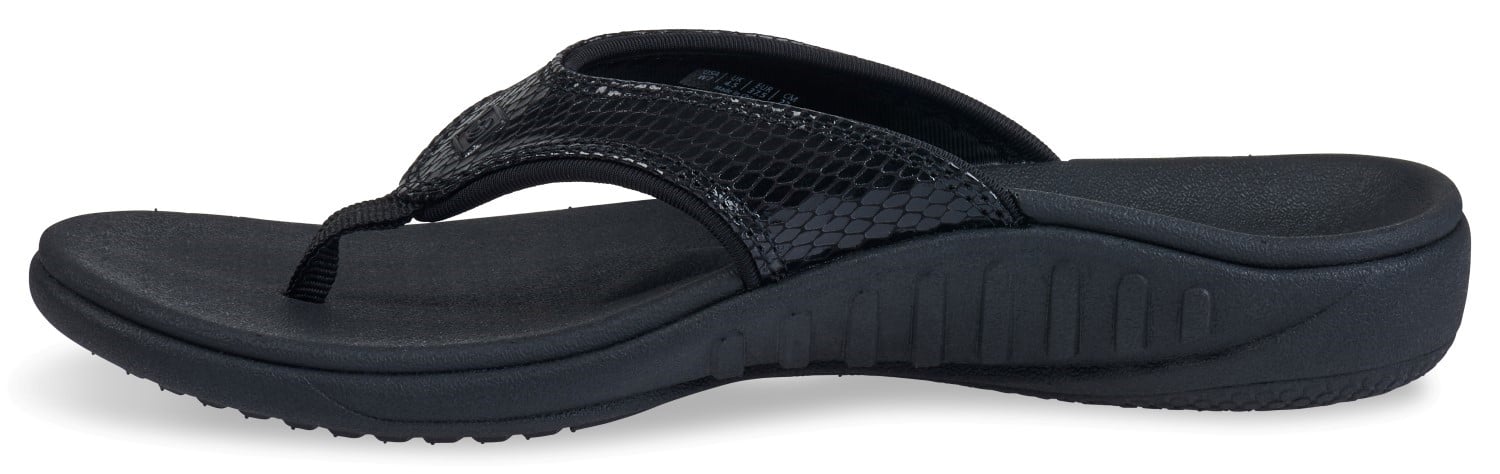 Spenco Yumi 2 Snake Women's Orthotic Sandal - Black - In-Step