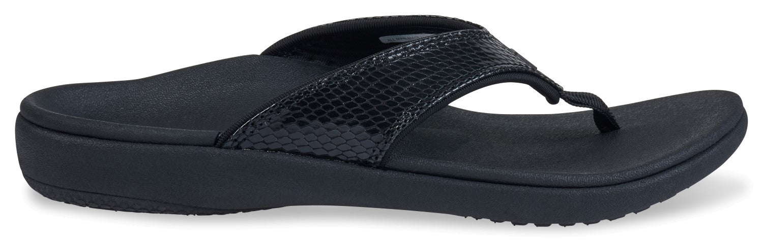 Spenco Yumi 2 Snake Women's Orthotic Sandal - Black - Side