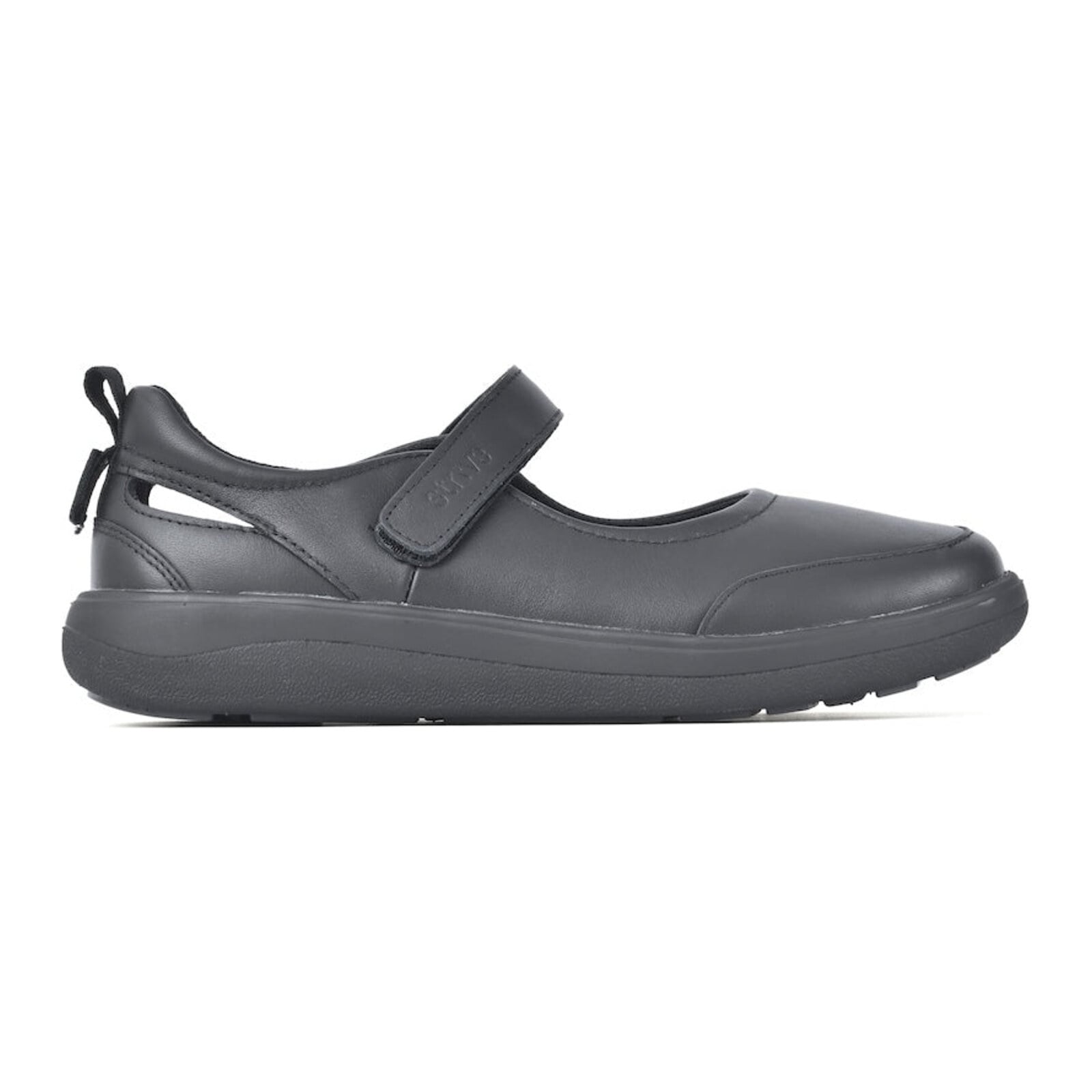 Strive Skip Women's Supportive Mary Jane Pump - Black/Black - Lateral