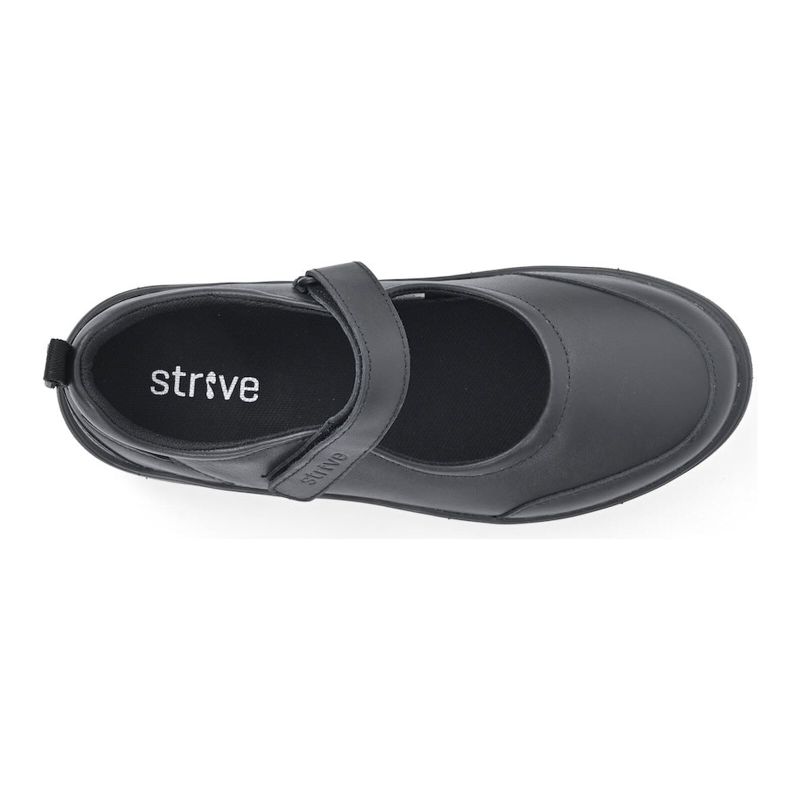 Strive Skip Women's Supportive Mary Jane Pump - Black/Black - Top