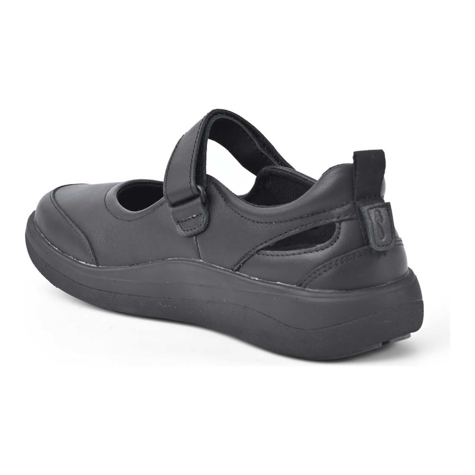 Strive Skip Women's Supportive Mary Jane Pump - Black/Black - Rear