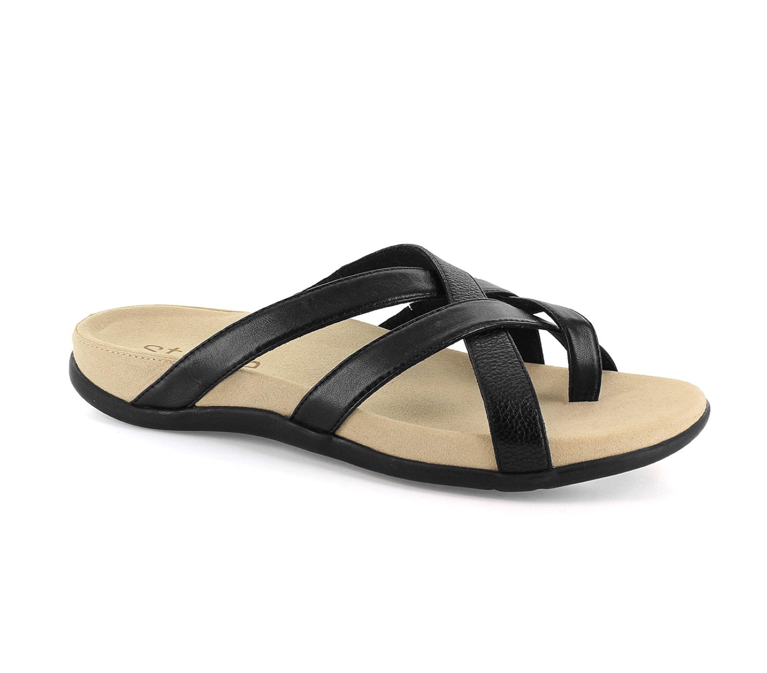 Strive Lola - Women's Toe Loop Sandal in Black