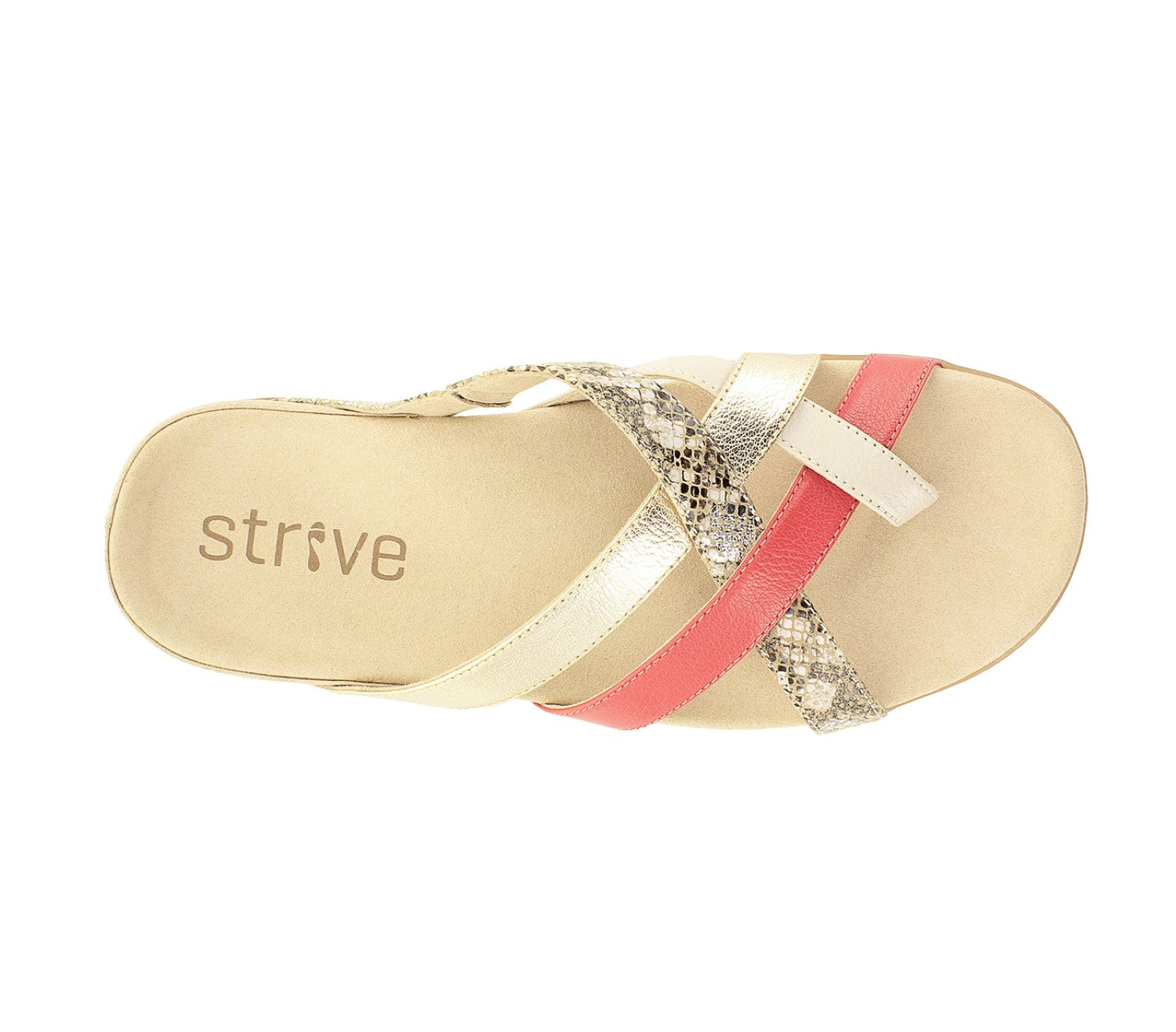 Strive Lola - Women's Toe Loop Sandal - Blush Mix - Overhead