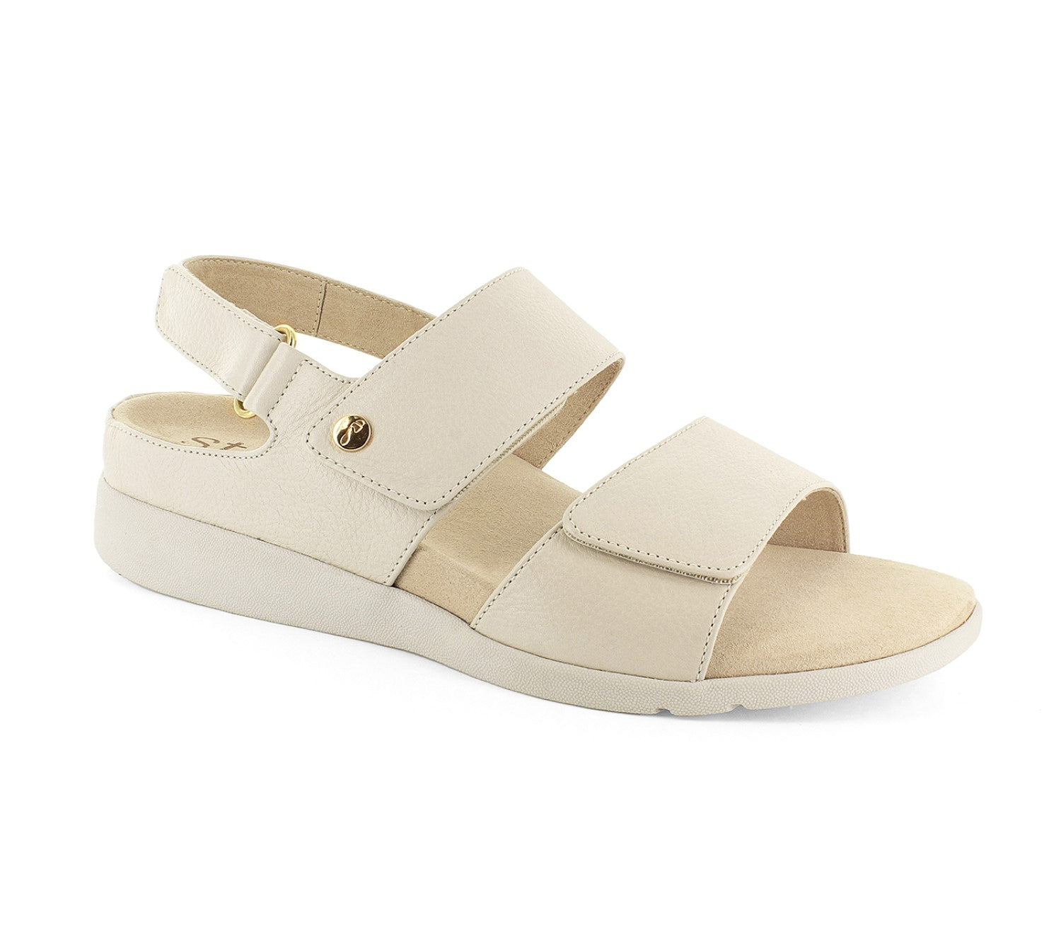 Strive Riviera II - Women's Fully Adjustable Arch Supportive Sandal - Latte - Angle