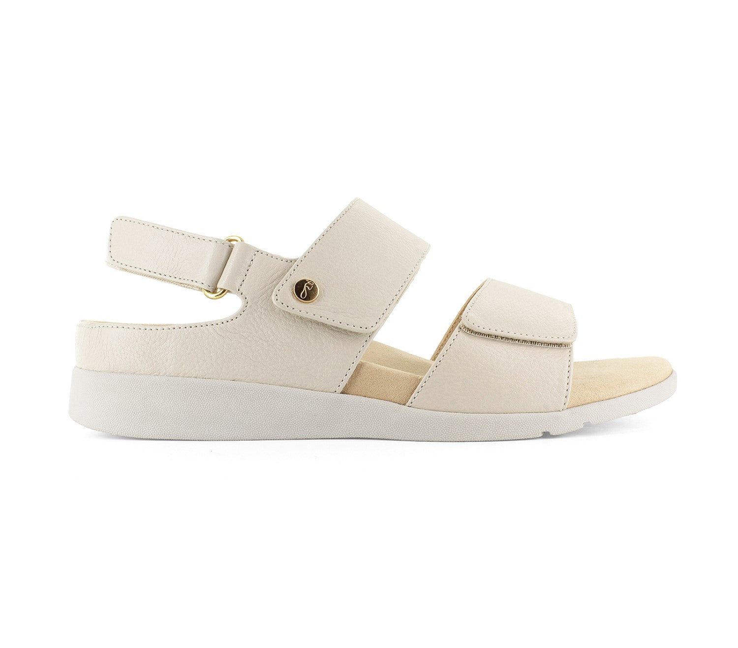 Strive Riviera II - Women's Fully Adjustable Arch Supportive Sandal - Latte - Side