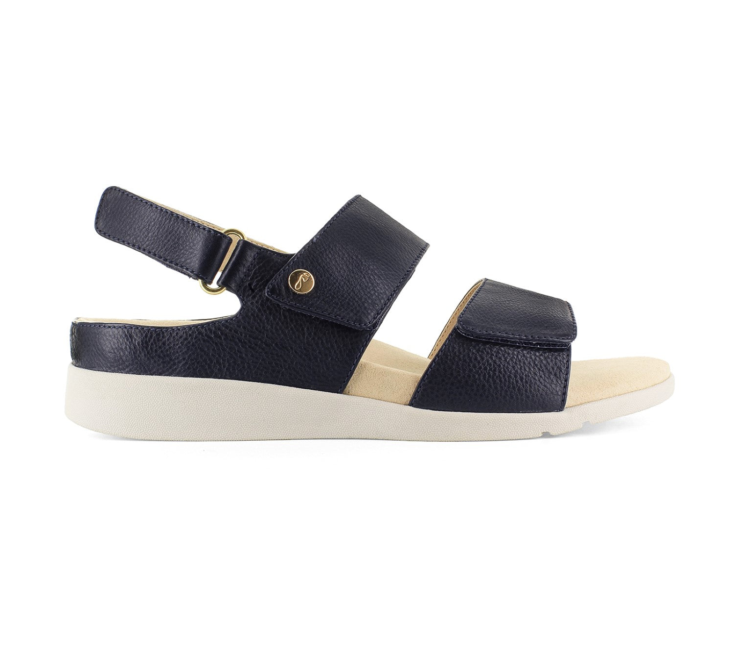 Strive Riviera II - Women's Fully Adjustable Arch Supportive Sandal - Navy - Side