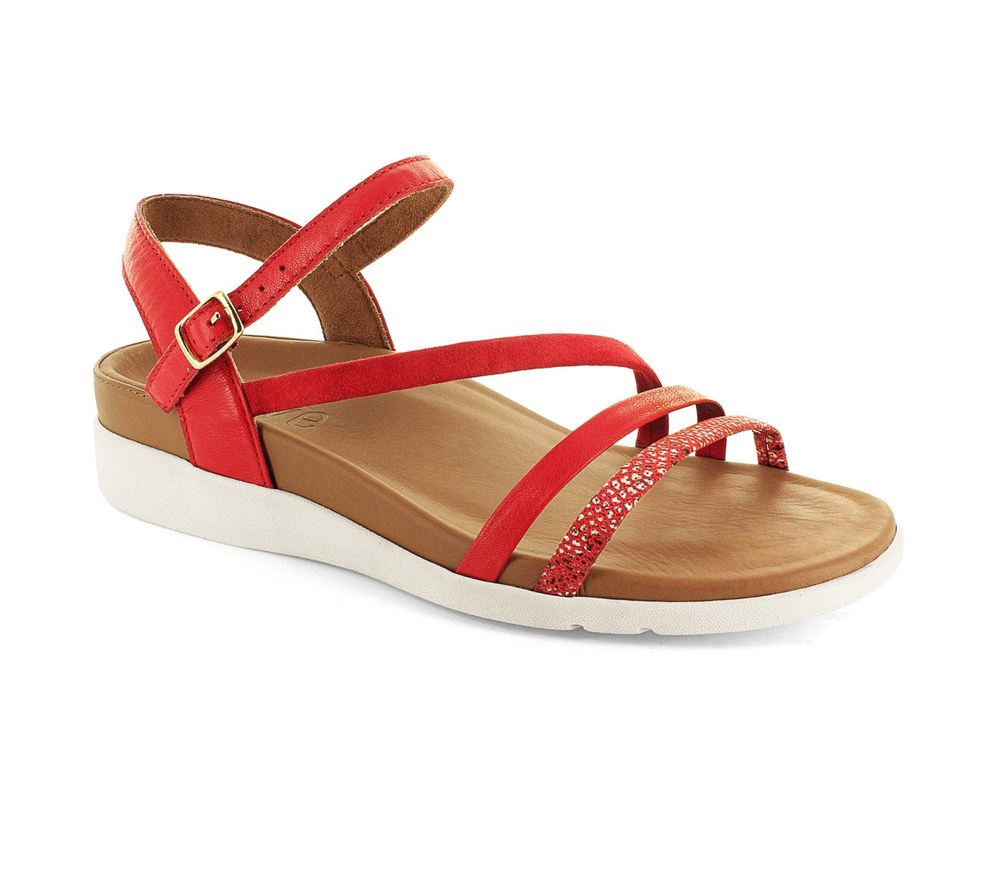 Strive Anguila - Women\'s Casual / Dress Sandal with Support - Scarlet - Angle