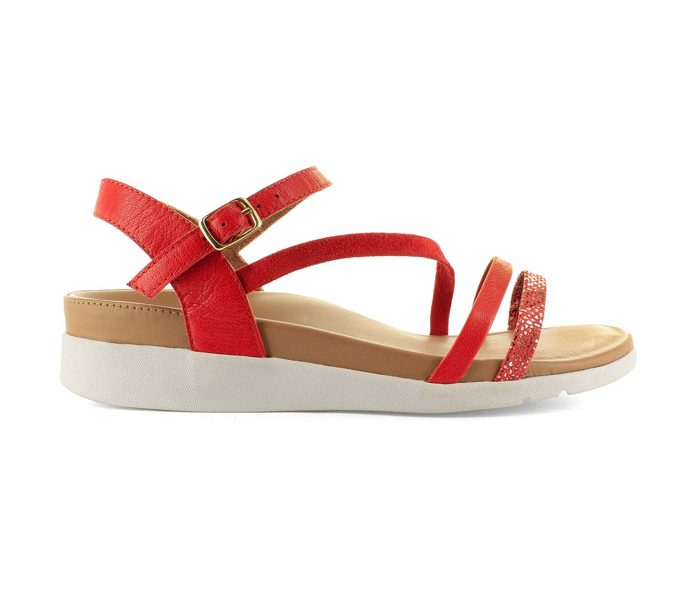 Strive Anguila - Women\'s Casual / Dress Sandal with Support - Scarlet - Side