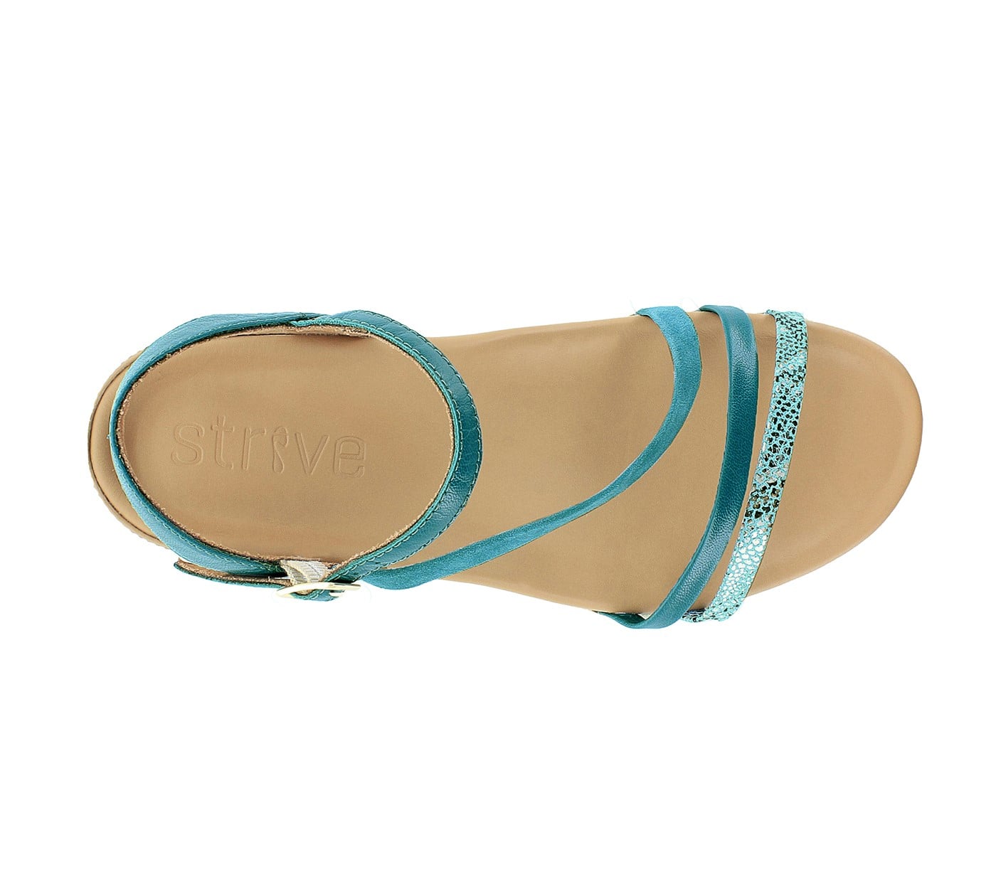 Strive Anguila - Women\'s Casual / Dress Sandal with Support - Teal - Overhead
